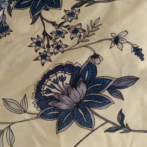 Blue White Floral Ethereal Fairy Lightweight Cotton Garden Milkmaid Shirt dress - Picture 13 of 13